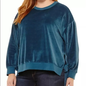 A.N.A. Velvet Pullover Side Tie Sweatshirt‎ Sweater